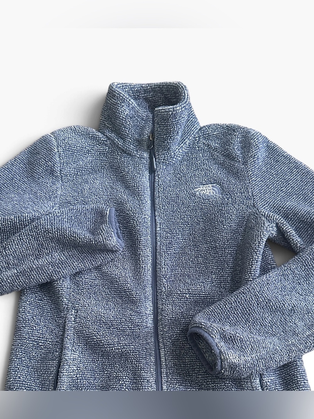 North Face High Pile Blue Fleece Zip up Jacket Womens Small